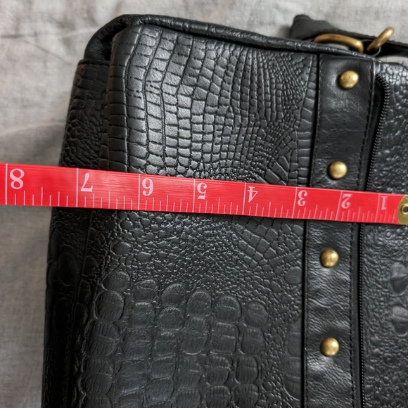 Great American leatherworks black bag with bronze rivets eeuc - Picture 9 of 15